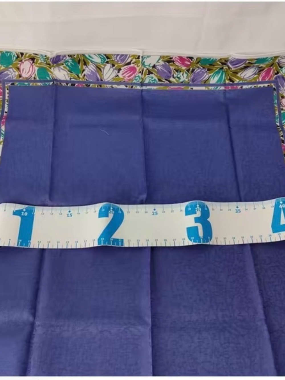 YSL Floral blue scarf - Picture 3 of 5
